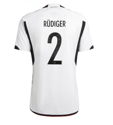 Niemcy Antonio Rudiger #2 Koszulka Podstawowych MŚ 2022 Krótki Rękaw